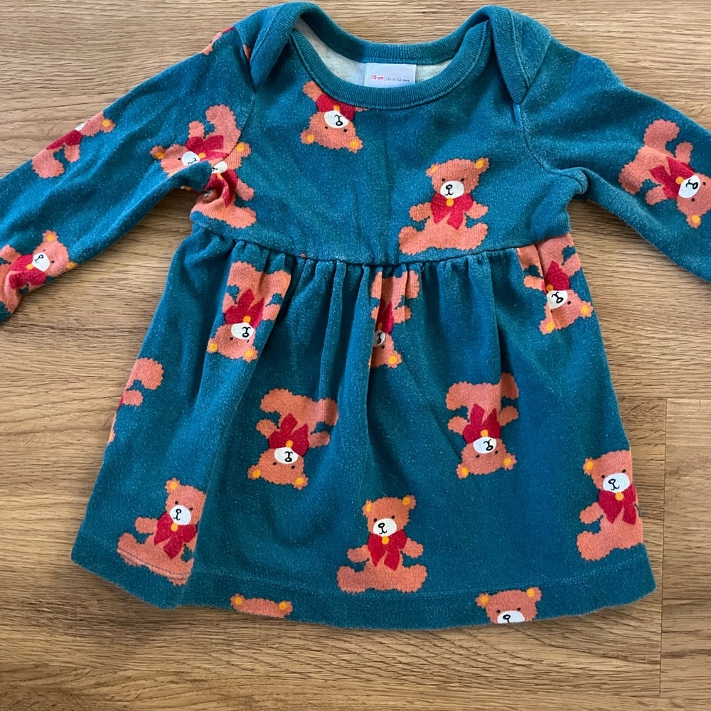 Hanna Andersson Baby Girl Teddy Bear Dress